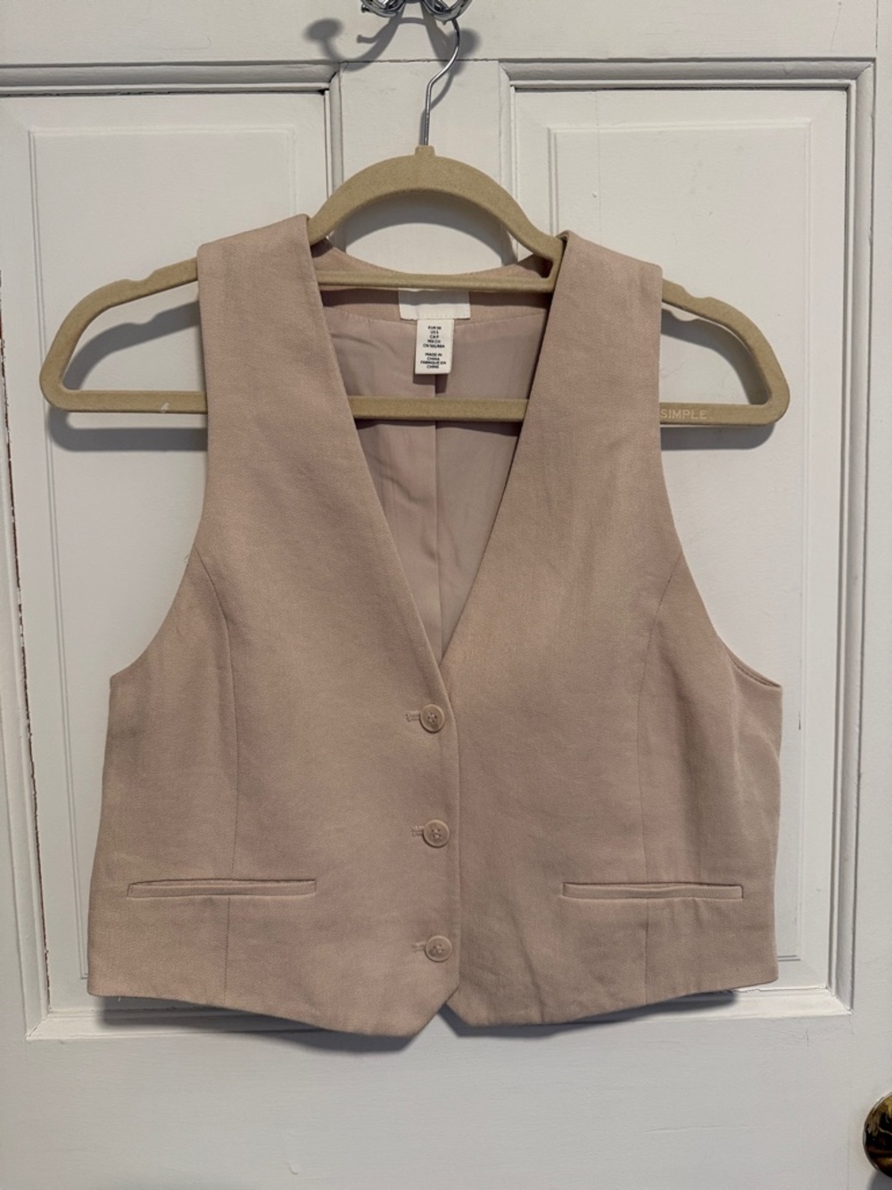 H&M Light Beige Women's Tailored Vest